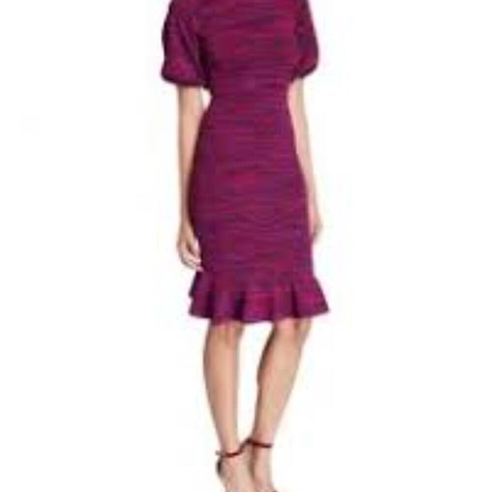 Milly New Marled Purple Casual Sweater Dress Size P